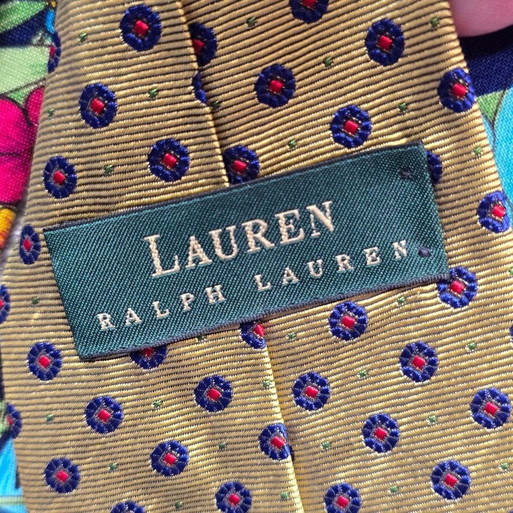 Mens Designer Tie Lot 9pc Brooks Brothers Ralph Lauren Calvin Klein‎ Silk Cotton - Picture 5 of 11